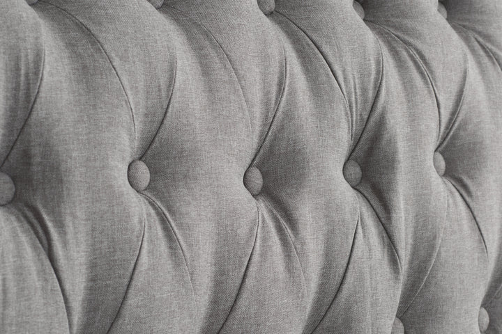 Valentino Upholstered Bed with Buttoned Headboard and Storage Drawers