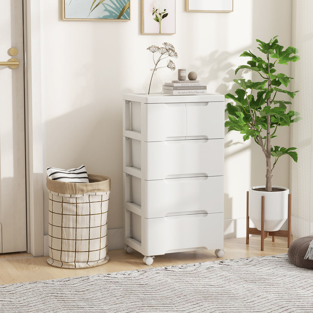 Vertical Rolling Storage Cabinet with Universal Wheels and Lockable Wheels - TidySpaces
