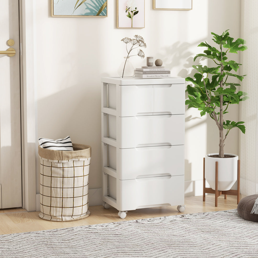 Vertical Rolling Storage Cabinet with Universal Wheels and Lockable Wheels - TidySpaces