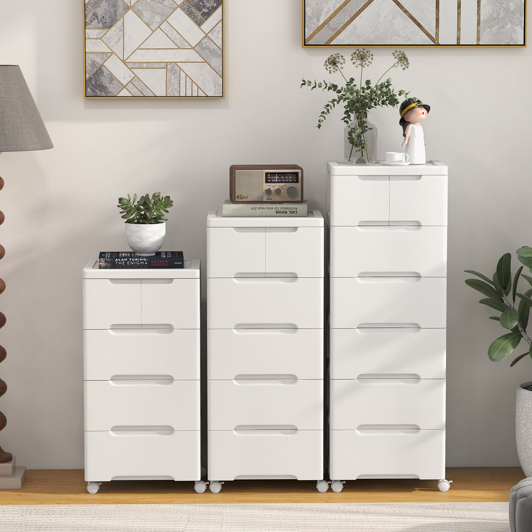Vertical Rolling Storage Cabinet with Universal Wheels and Lockable Wheels - TidySpaces