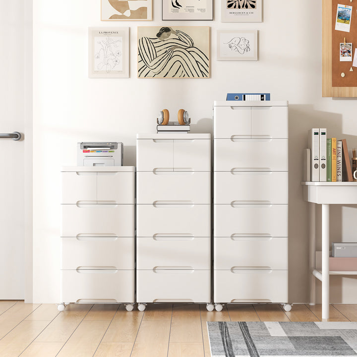 Vertical Rolling Storage Cabinet with Universal Wheels and Lockable Wheels - TidySpaces