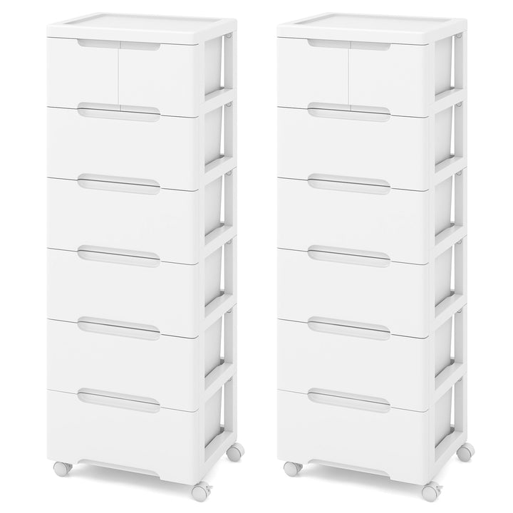 Vertical Rolling Storage Cabinet with Universal Wheels and Lockable Wheels - TidySpaces