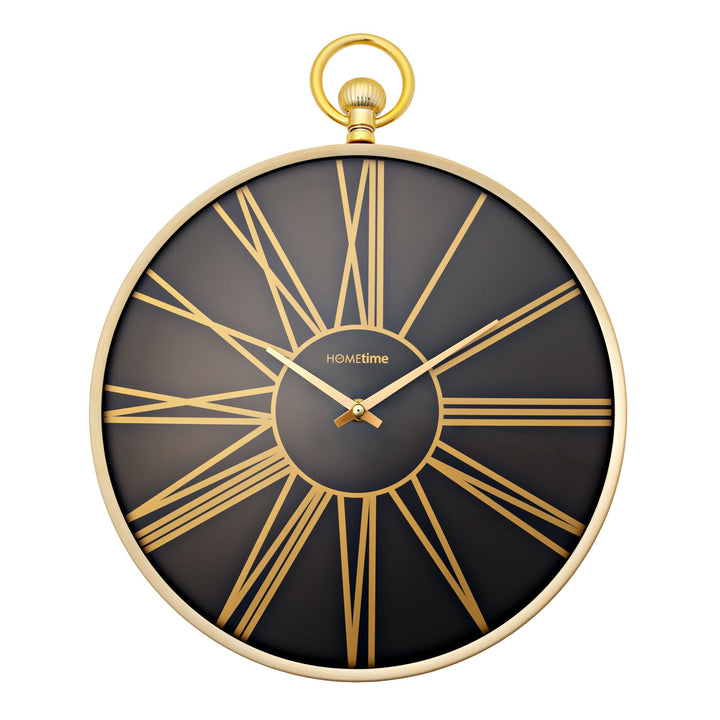 Hometime Gold  Aluminium Wall Clock 32cm