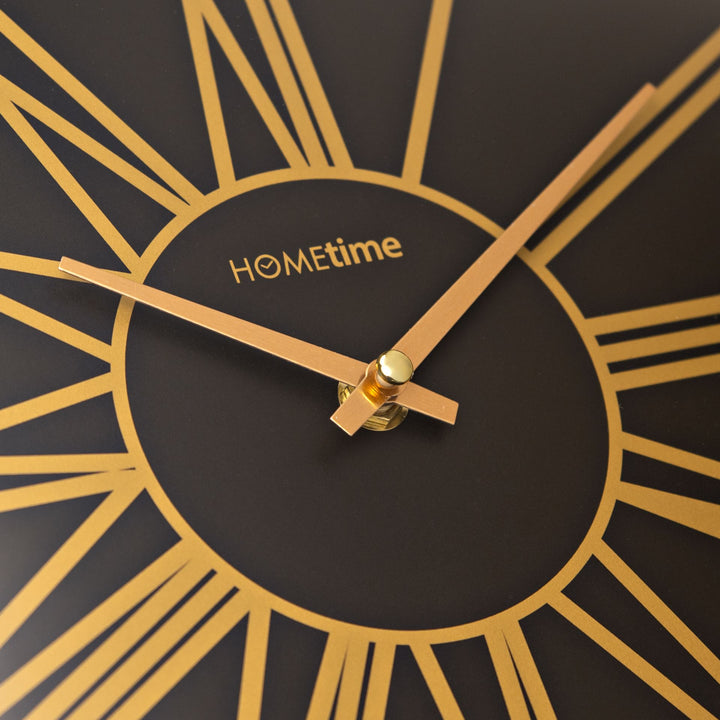 Hometime Gold  Aluminium Wall Clock 32cm