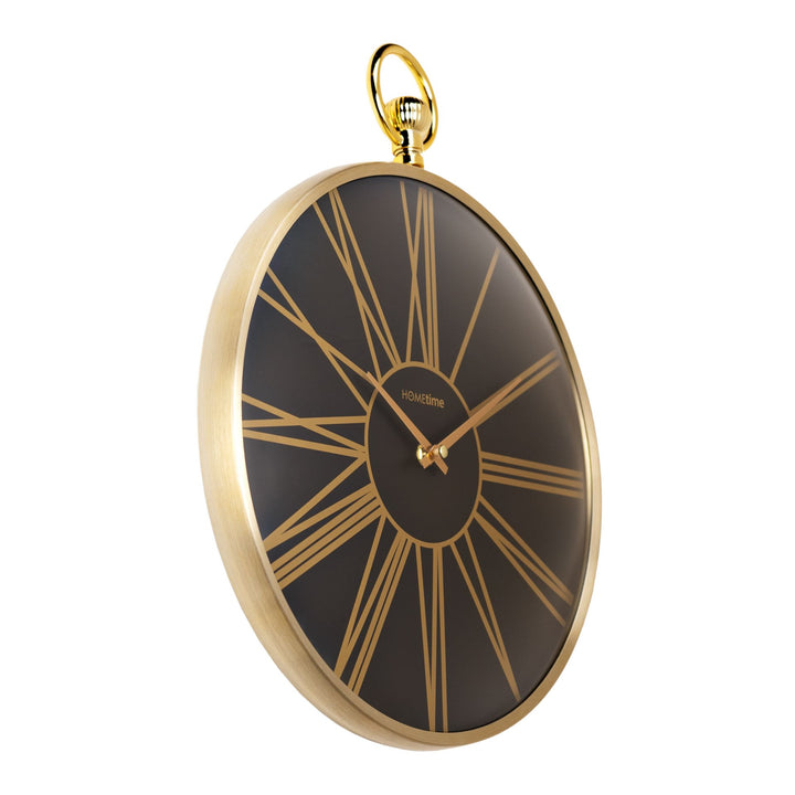 Hometime Gold  Aluminium Wall Clock 32cm