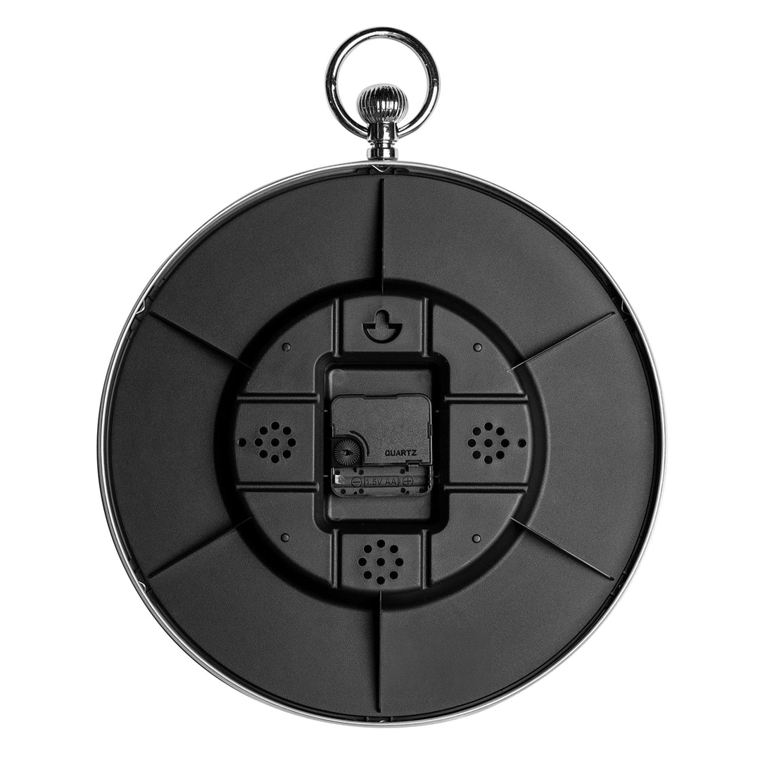 Hometime Silver Aluminium Wall Clock 32cm