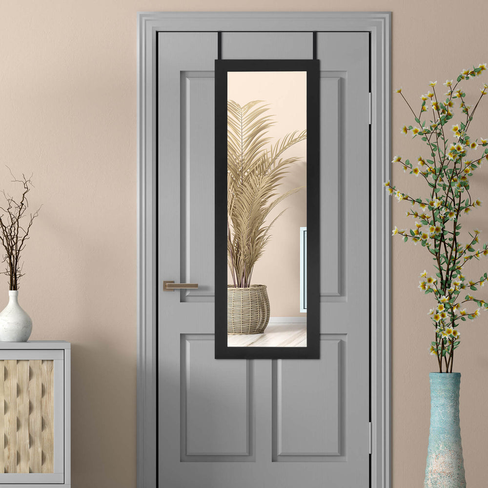 Wall Mounted Jewelry Armoire with Built in Mirror and 3 Shelves - TidySpaces