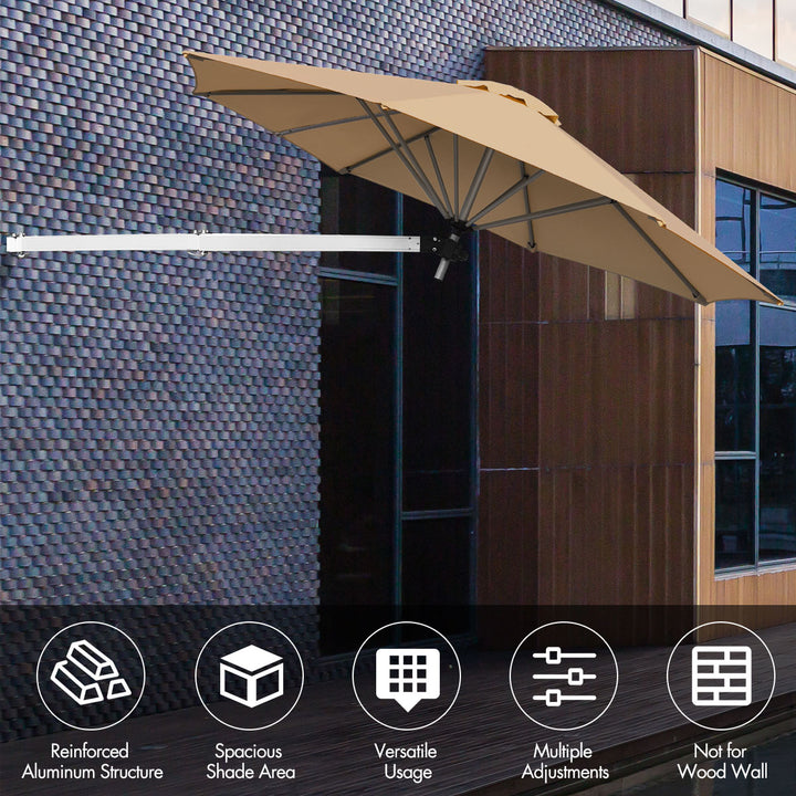 Outdoor Tilting Sunshade Umbrella with Large Shading Area