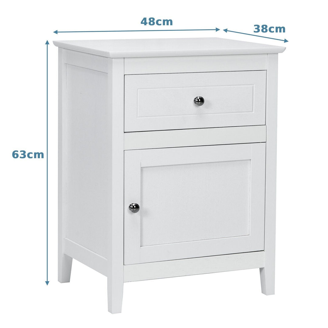 2 Tier Modern Badroom Nightstand with Drawer - TidySpaces