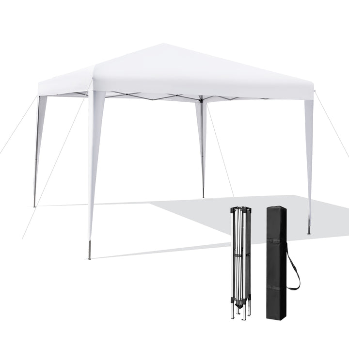 295 x 295 CM Outdoor Portable Instant Pop up Canopy with Carrying White - TidySpaces