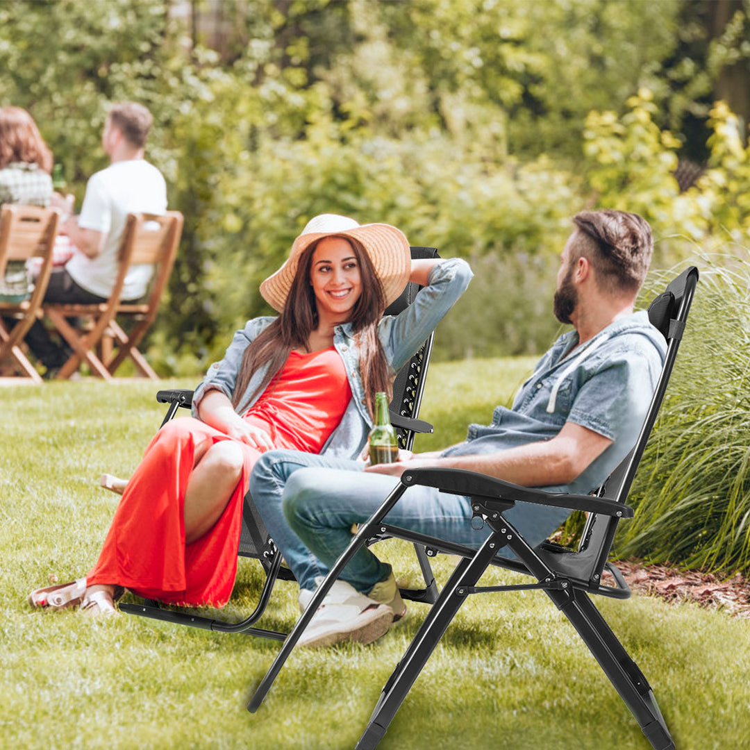 Zero Gravity Chair with Cup Holder and Breathable Fabric