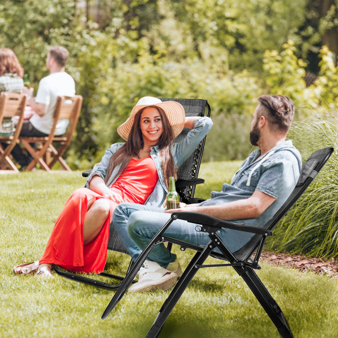 Zero Gravity Chair with Cup Holder and Breathable Fabric