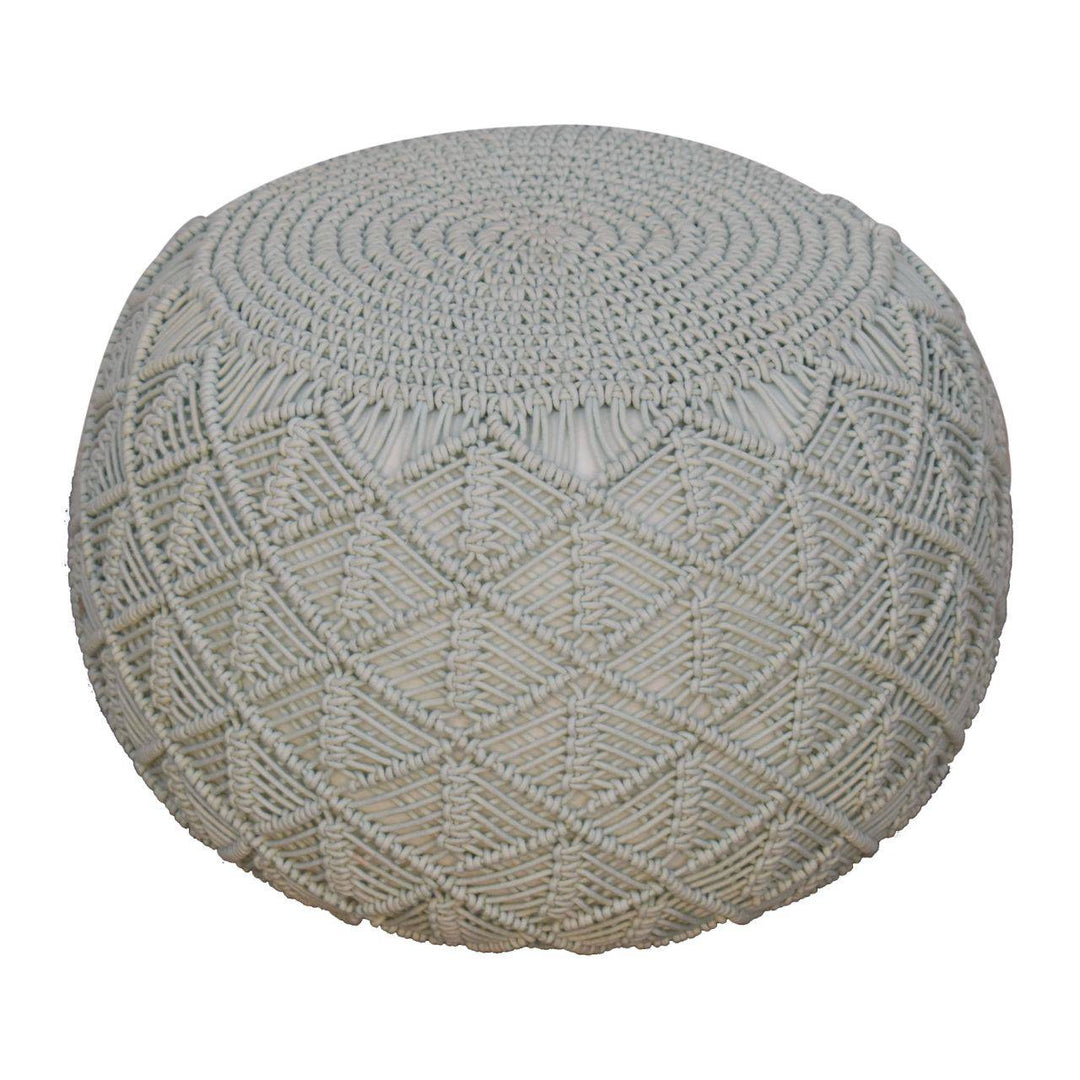 Ansley Sage Green Pouffe - TidySpaces