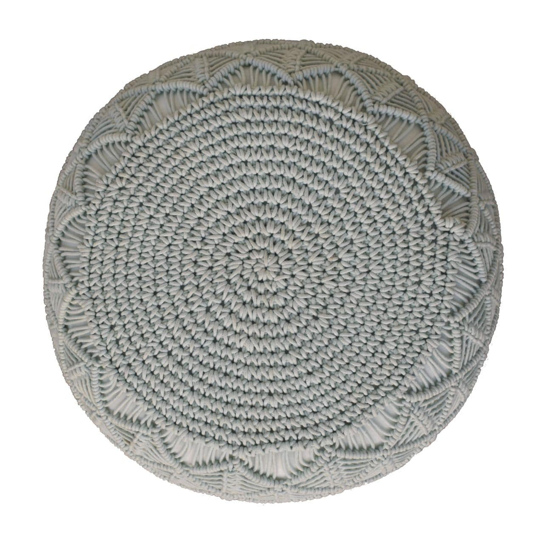 Ansley Sage Green Pouffe - TidySpaces