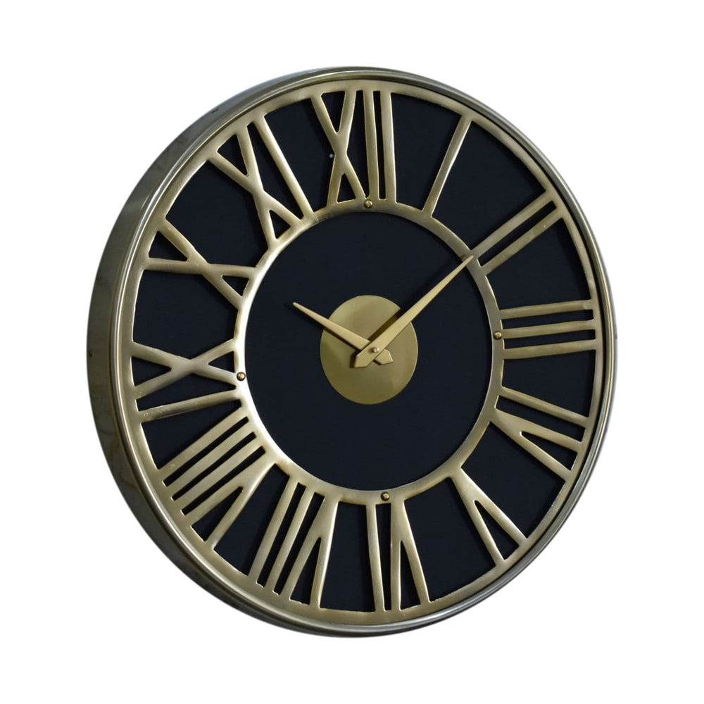 Black and Gold Wall Clock - TidySpaces