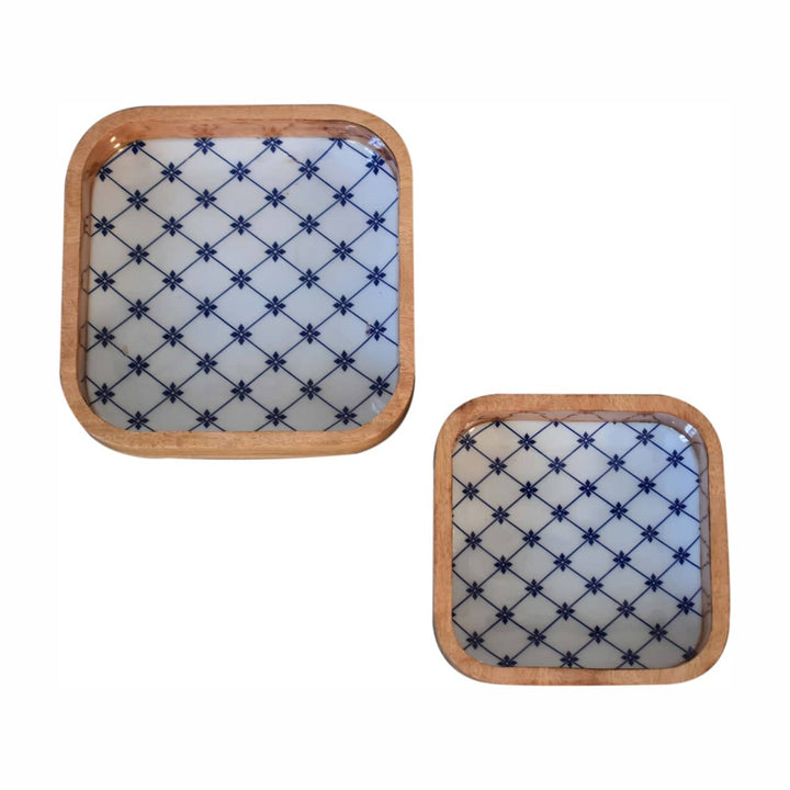 Blue and White Square Bowl Set of 2 - TidySpaces