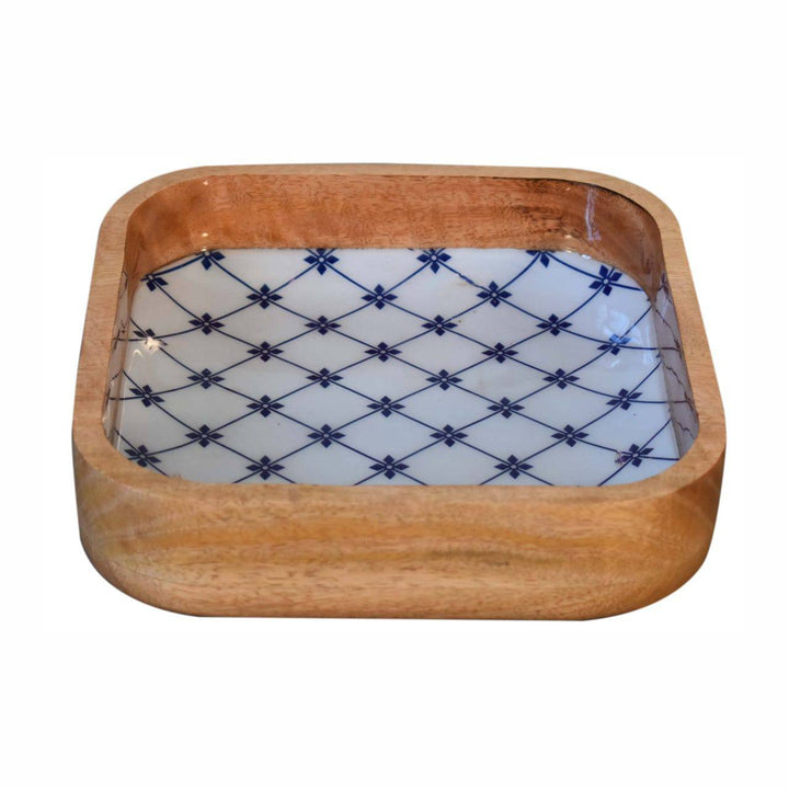 Blue and White Square Bowl Set of 2 - TidySpaces