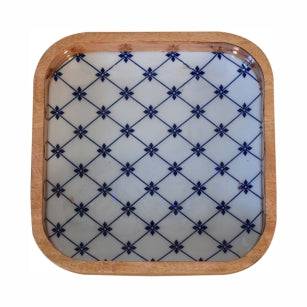 Blue and White Square Bowl Set of 2 - TidySpaces