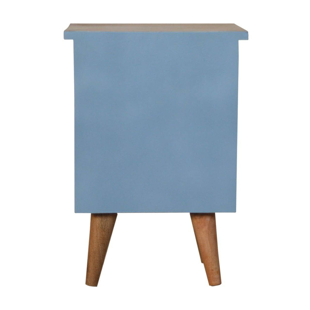 Blue Hand Painted Bedside - TidySpaces