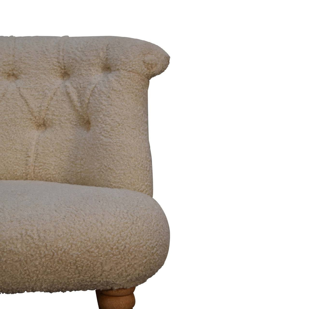 Boucle Cream Accent Chair - TidySpaces