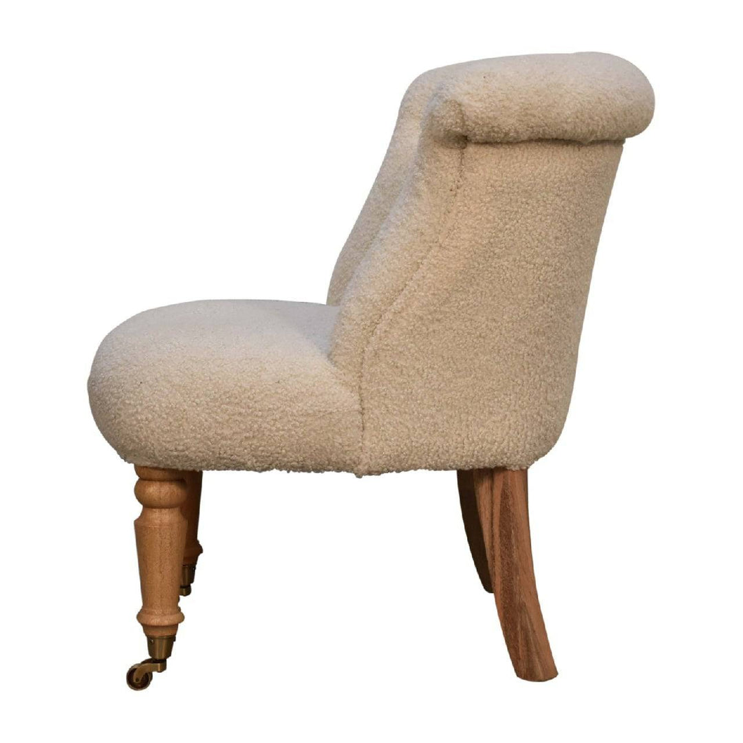 Boucle Cream Accent Chair - TidySpaces