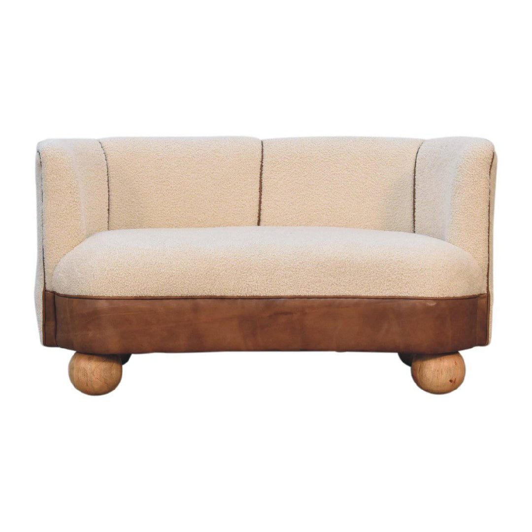 Boucle Cream Buffalo Small Sofa - TidySpaces