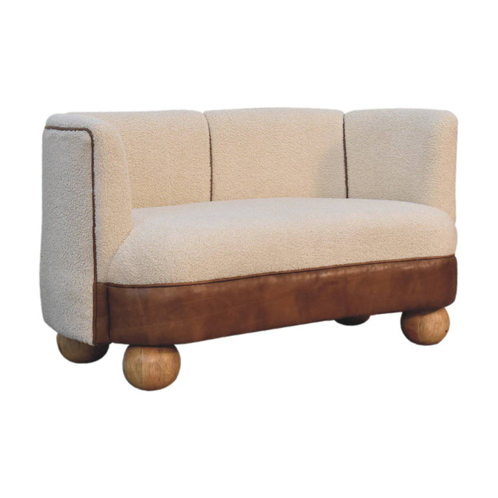 Boucle Cream Buffalo Small Sofa - TidySpaces