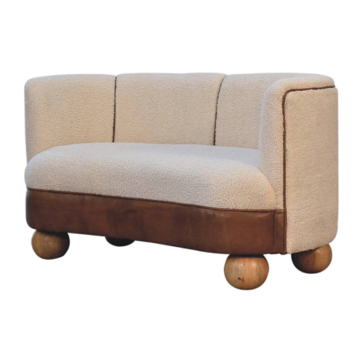 Boucle Cream Buffalo Small Sofa - TidySpaces