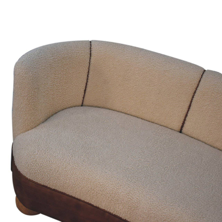 Boucle Cream Buffalo Small Sofa - TidySpaces