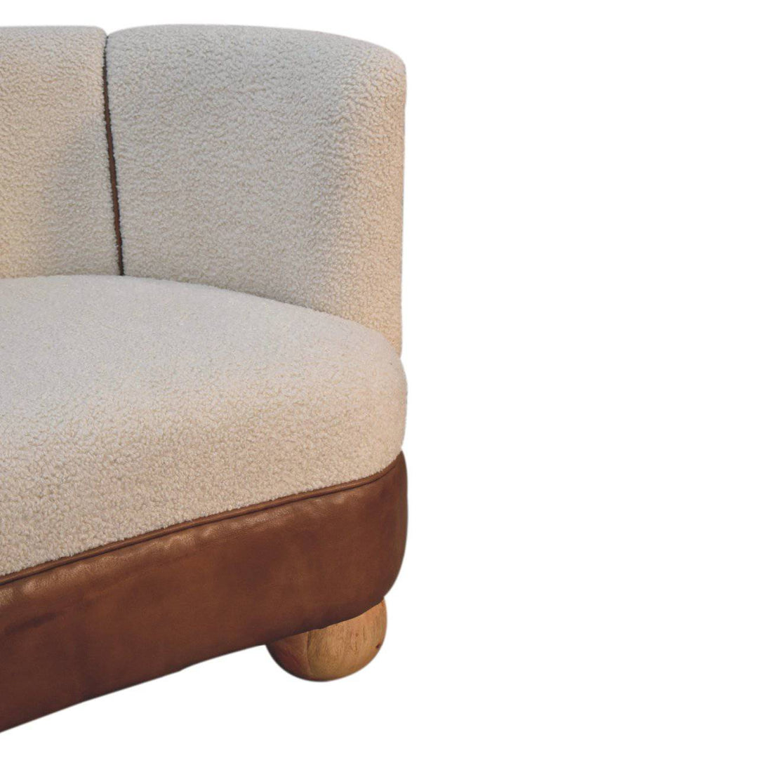 Boucle Cream Buffalo Small Sofa - TidySpaces