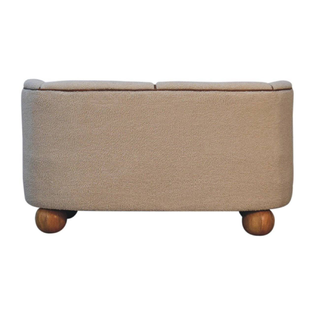 Boucle Cream Buffalo Small Sofa - TidySpaces