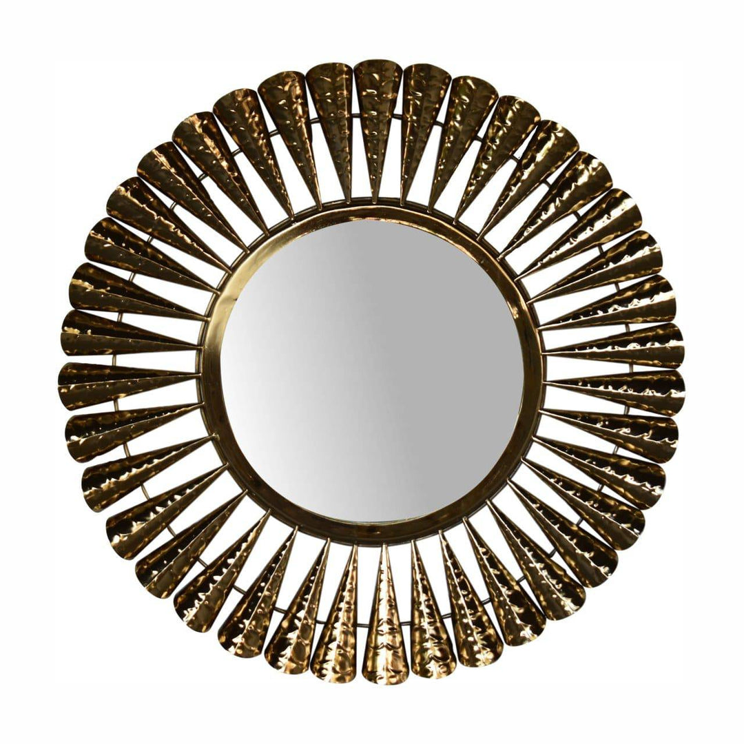 Brass Coned Mirror - TidySpaces