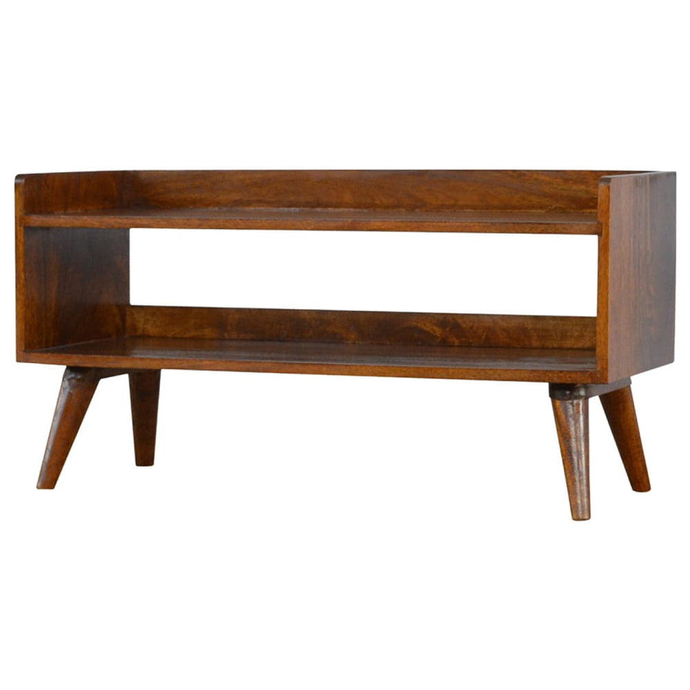 Chestnut Nordic Storage Bench - TidySpaces