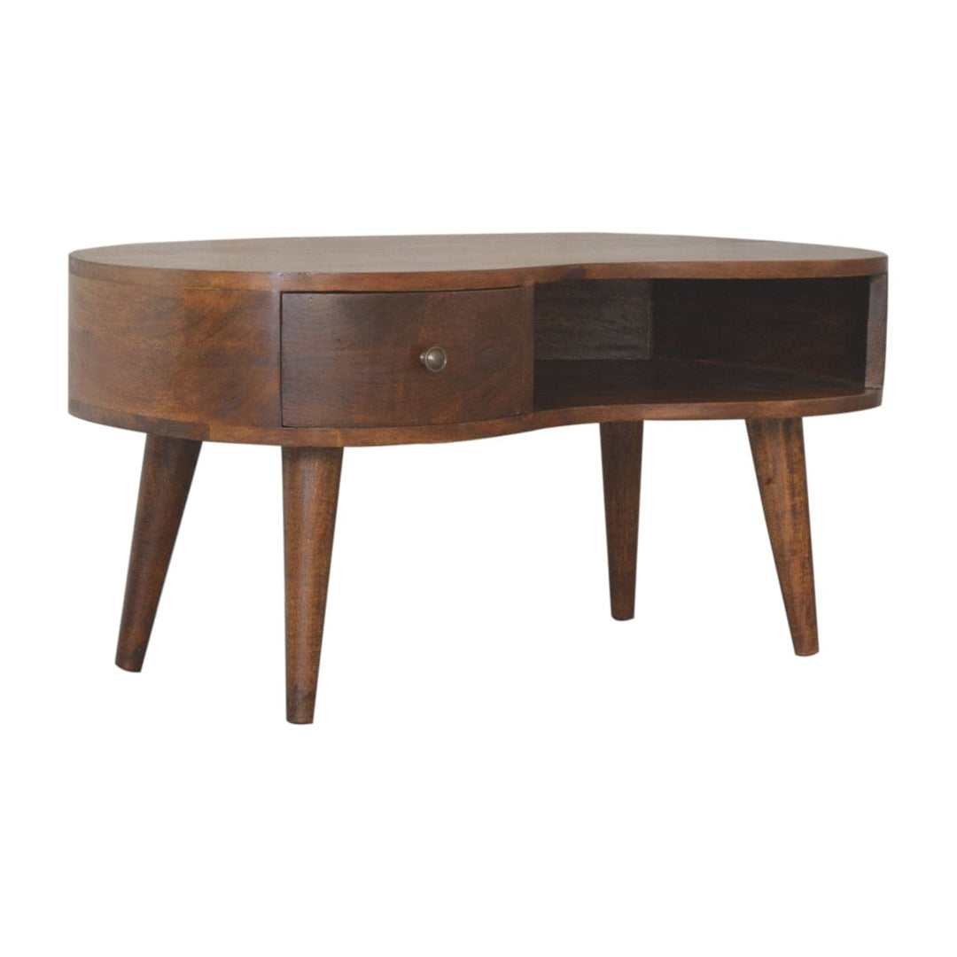 Chestnut Wave Coffee Table - TidySpaces