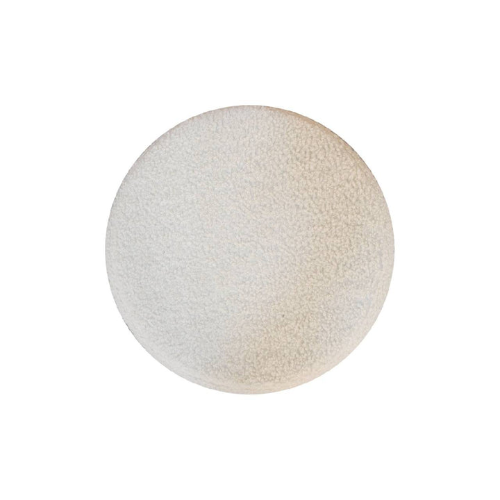 Cream Boucle Petite Footstool - TidySpaces