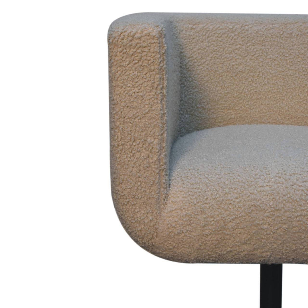 Cream Boucle Swivel Chair - TidySpaces