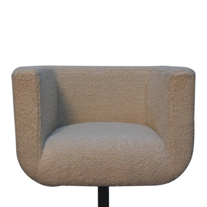 Cream Boucle Swivel Chair - TidySpaces