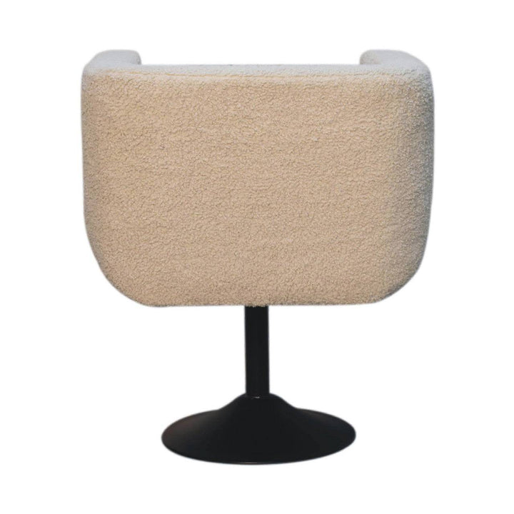 Cream Boucle Swivel Chair - TidySpaces