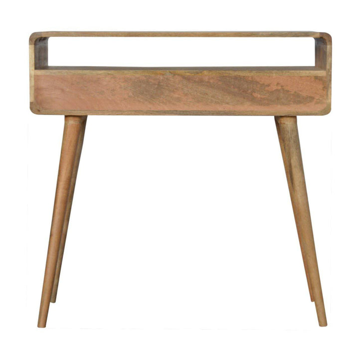 Curved Oak-ish Console Table - TidySpaces