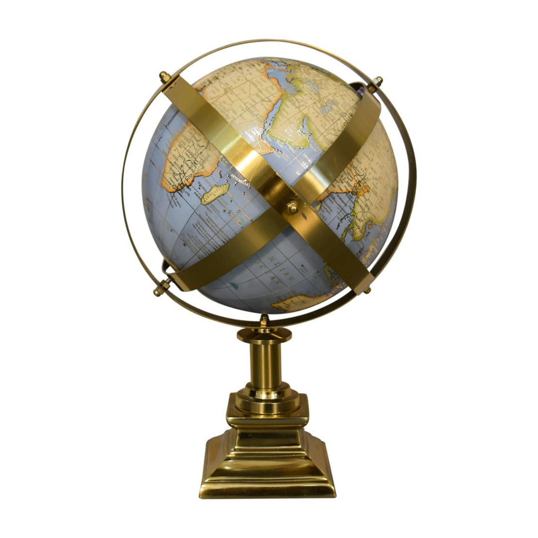 Grey Globe with Gold Frame - TidySpaces