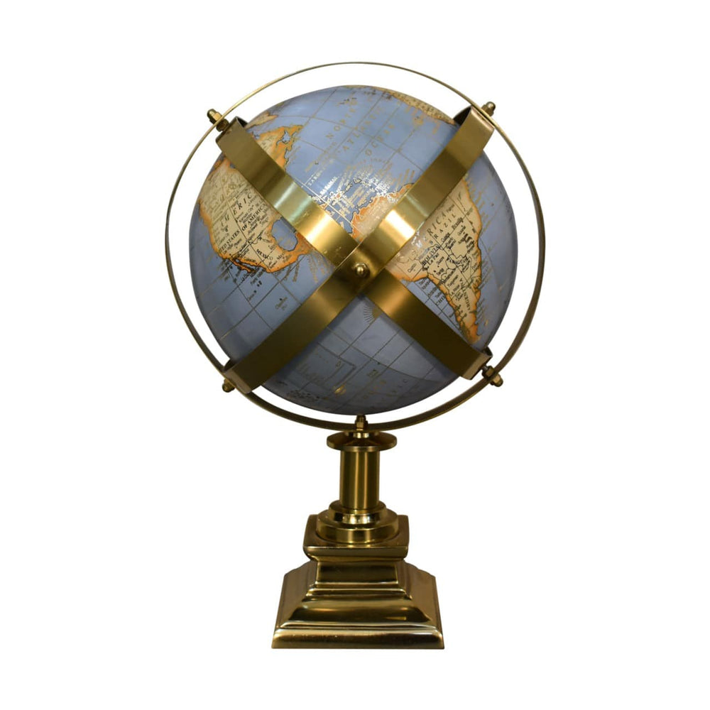 Grey Globe with Gold Frame - TidySpaces