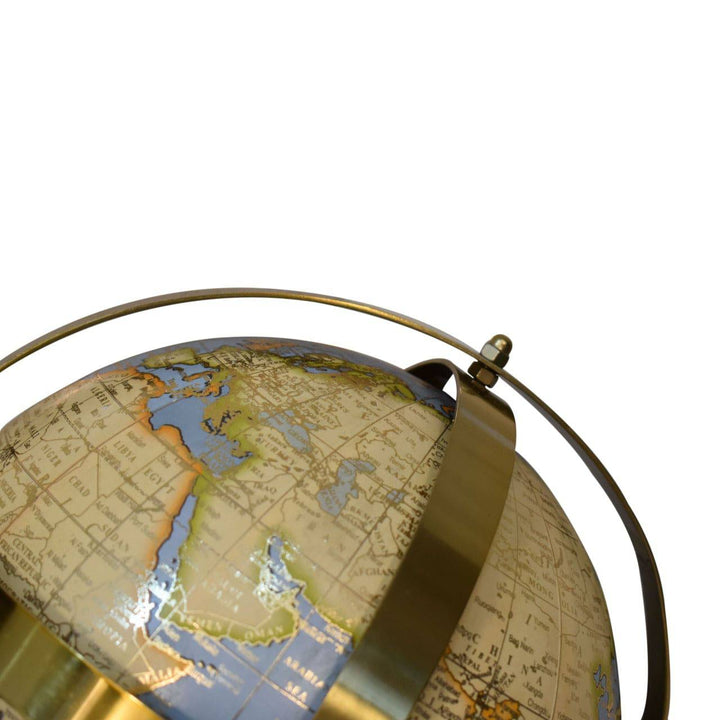 Grey Globe with Gold Frame - TidySpaces