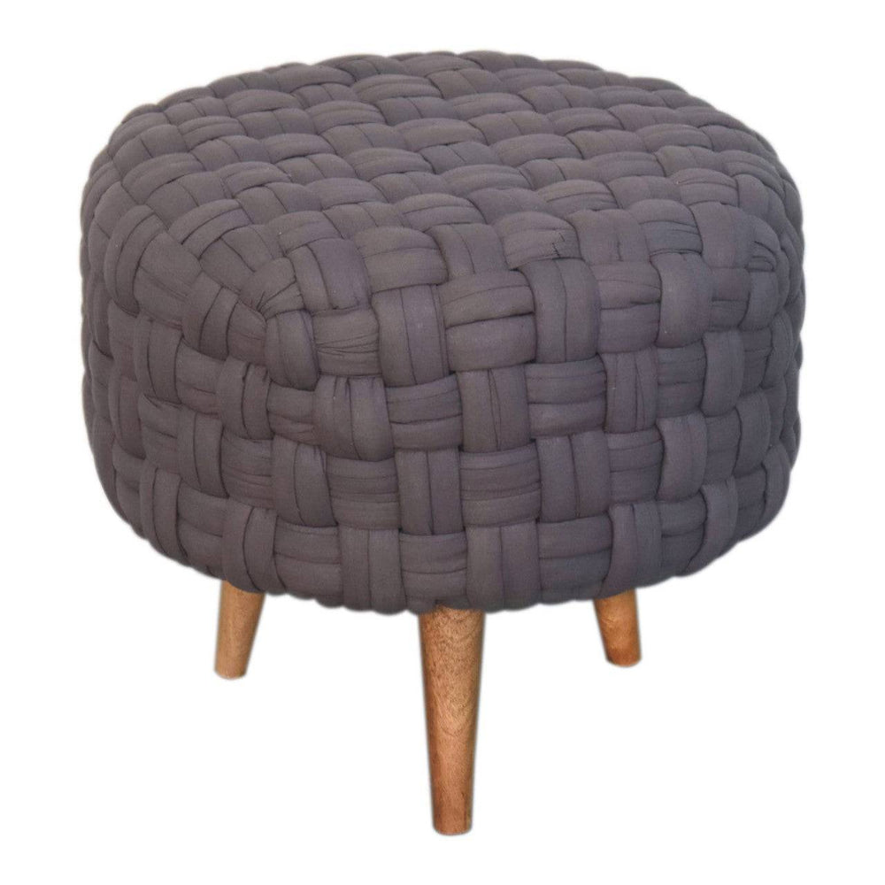 Grey Tube Footstool - TidySpaces