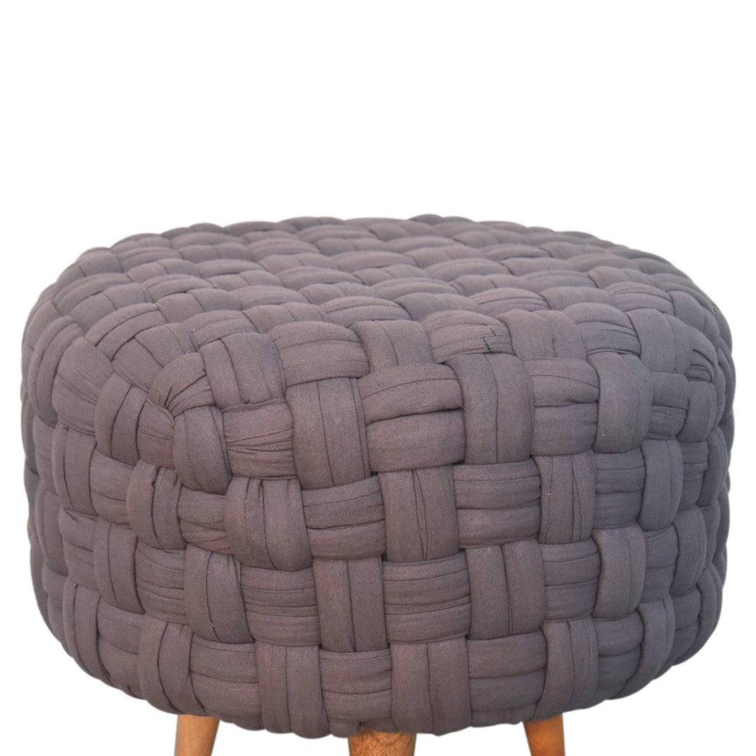 Grey Tube Footstool - TidySpaces