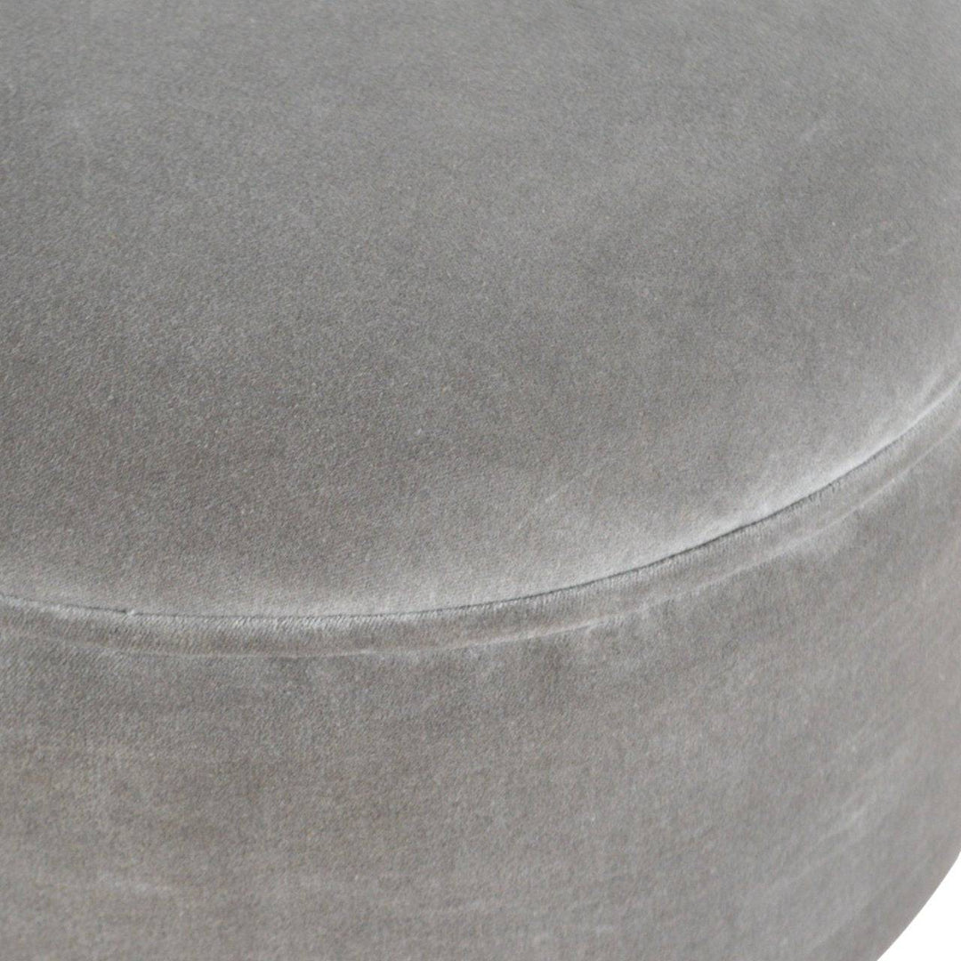 Grey Velvet Nordic Style Footstool - TidySpaces