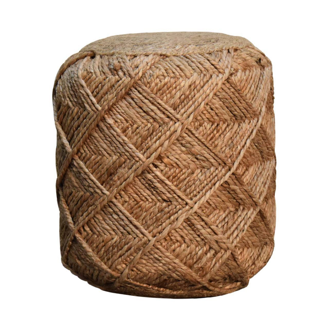 Jute Fibre Footstool - Small - TidySpaces