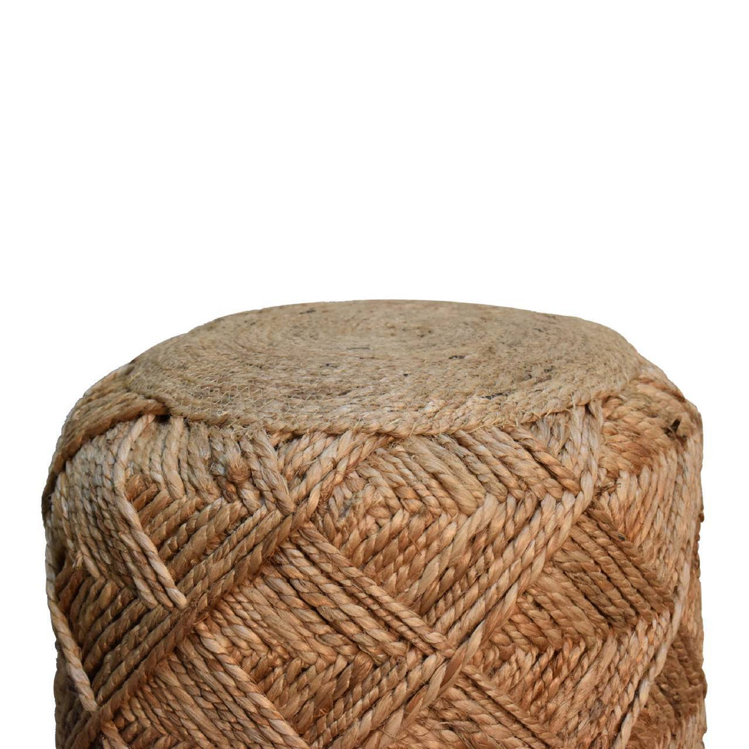 Jute Fibre Footstool - Small - TidySpaces