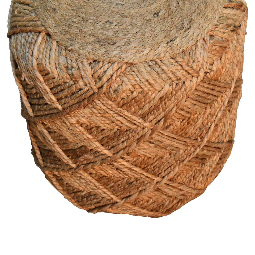 Jute Fibre Footstool - Small - TidySpaces