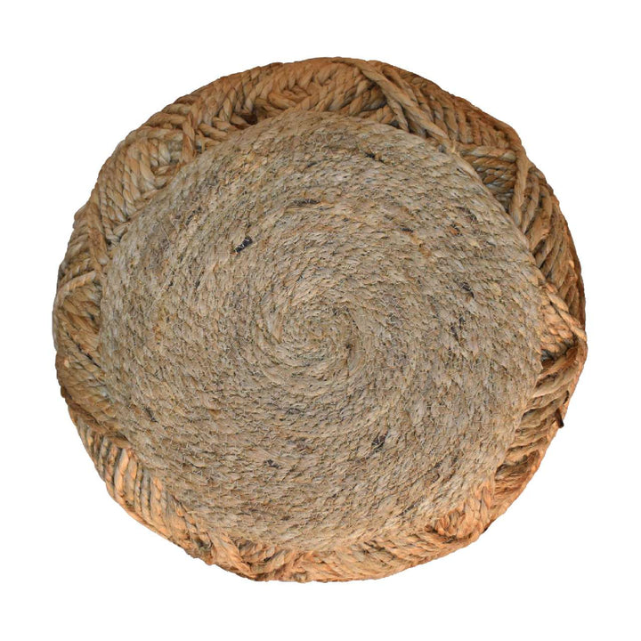 Jute Fibre Footstool - Small - TidySpaces