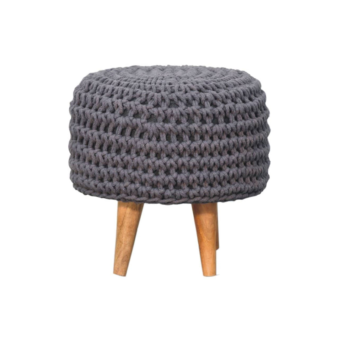 Keeva Grey Oblong Footstool - TidySpaces